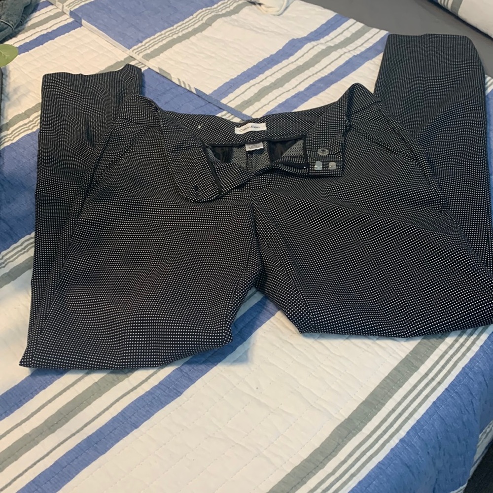 EUC Calvin Klein dress pants mini polka dots